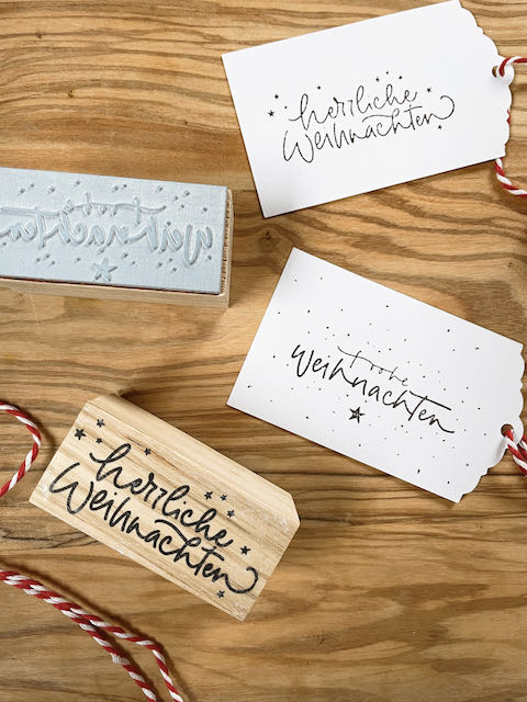 christlicher onlineshop, lettersandbeauties, Tabea Röger, Stempel, DIY, der Retter ist da, Jesus kam für dich, Weihnachtsgeschenke, Stempel für Weihnachtskarten, frohe Weihnachten, Geschenkeanhaenger selber machen
